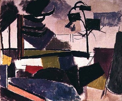 木の枝のある未完成の風景 作： Roger de La Fresnaye
