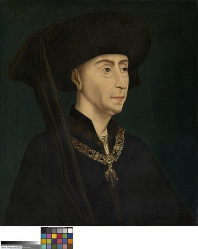 善良なるフィリップの肖像（パネルに油彩） 作： Rogier van der (after) Weyden