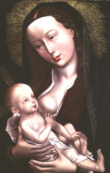 聖母子像（パネル 作： Rogier van der (attr. to) Weyden