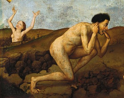 地獄へ向かう地獄、最後の審判の祭壇画の詳細 作： Rogier van der Weyden