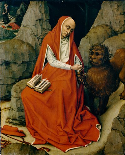 砂漠の聖ヒエロニムス、1450〜65年頃（オーク材のパネルに油彩） 作： Rogier van der Weyden