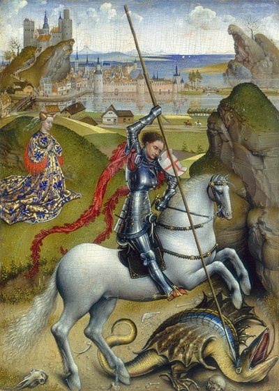 聖ジョージとドラゴン、c.14321435 作： Rogier van der Weyden