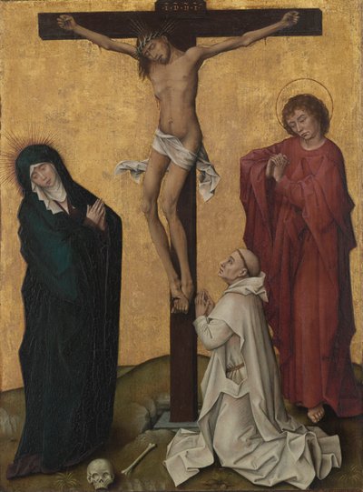 カルトジアの僧侶とのはりつけc。 1460。 作： Rogier van der Weyden