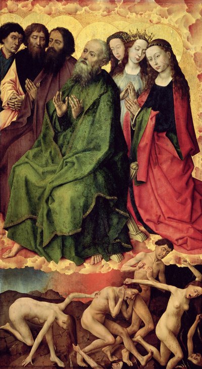 最後の審判、地獄への地獄の入り口、c.1445-50（パネルに油彩） 作： Rogier van der Weyden