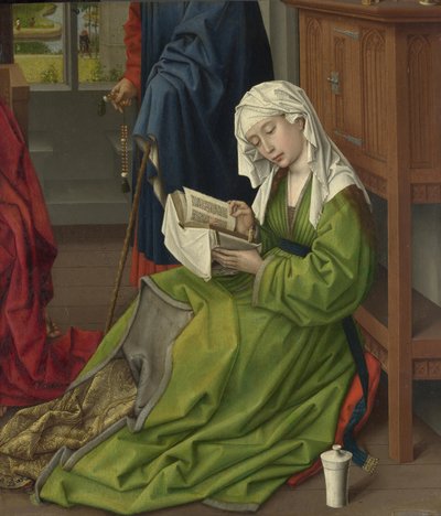読書するマグダラーン、1438年以前（パネルに油彩） 作： Rogier van der Weyden