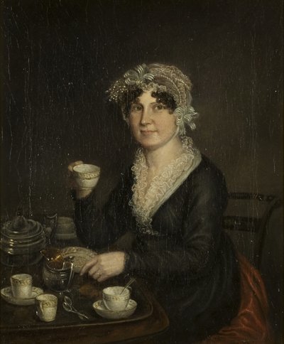 エレン・シャープルズ夫人の肖像、1814年頃（キャンバスに油彩） 作： Rolinda Sharples