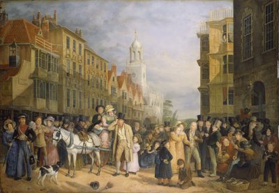 銀行の停止、1827年頃（パネルに油彩） 作： Rolinda Sharples