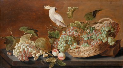 オウムのある静物、1640年頃 作： Roloef Koets
