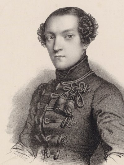 ピアニストで作曲家のアントワーヌ・デ・コンツキー1817-1899の肖像。 作： Romain Cazes