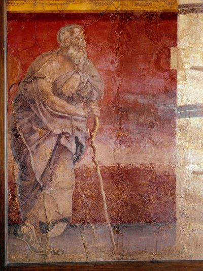 哲学者、細部（フレスコ画 作： Roman