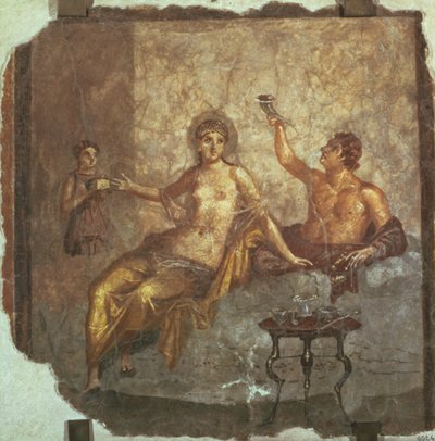 Herculaneum出身の奴隷との宴会、西暦50〜79年 作： Roman