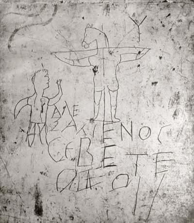 磔刑の冒涜的なグラフィット（石 作： Roman