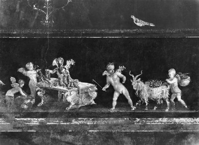 花を売るケルビム、カサデイヴェッティのオエクス（ヴェッティの家）のフリーズc.50-79 AD 作： Roman