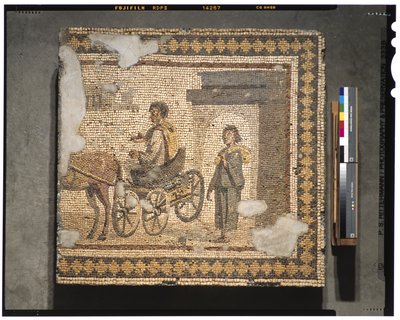 出発（メナンダーの家から）、c.250（大理石） 作： Roman