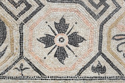 サン・ロッキーノ通りドムスの幾何学模様、紀元後2世紀（モザイク画） 作： Roman