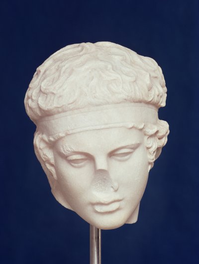 ディアドゥメノスの頭部（大理石）（293766も参照 作： Roman