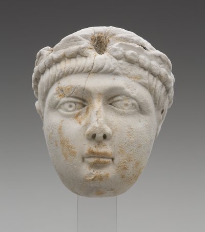 子供の頃のホノリウス皇帝の頭、西暦4世紀後半（大理石） 作： Roman