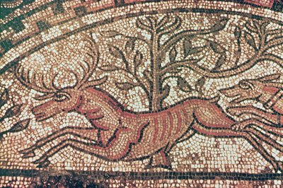 ヒントンセントメアリー舗装（詳細）c.350 AD（モザイク） 作： Roman