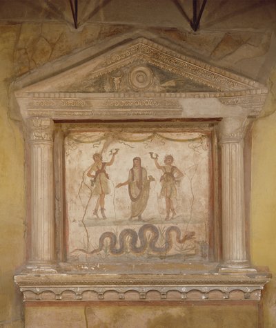 カーサデイヴェッティ（ヴェッティの家）の世帯の神社（石のフレスコ画） 作： Roman