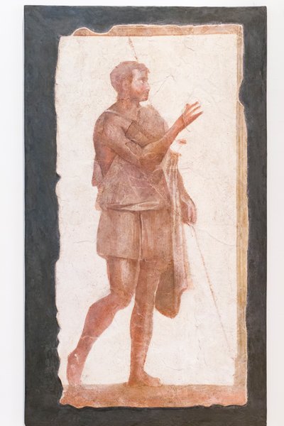 マントを着た男、Pallavicini Rospigliosi コレクション、西暦 200 年頃、inv 103420 (新鮮) 作： Roman