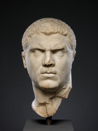 皇帝カラカラの肖像（大理石、西暦212-217年 作： Roman