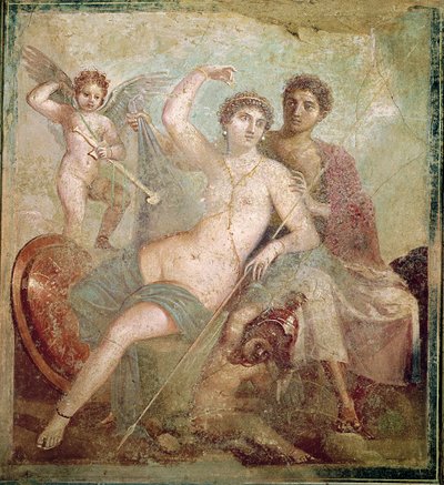 火星と金星の家からの火星と金星 (Casa de Marte e Venere) ポンペイ (壁画) 作： Roman
