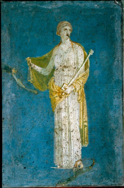 メデー - イタリア、スタビアのローマ時代のフレスコ画（紀元前1世紀～紀元後1世紀） - ローマ時代の芸術。メデー - ナポリ近郊のカステランマレ・ディ・スタビア遺跡から出土したローマ時代のフレスコ画 作： Roman