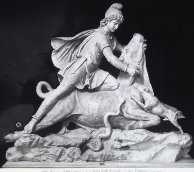 雄牛を殺すミトラス、ミトラス教団の表現（大理石 作： Roman
