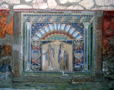 ネプチューンとアンフィトリテの家のモザイク（モザイク）（部屋については113527を参照） 作： Roman