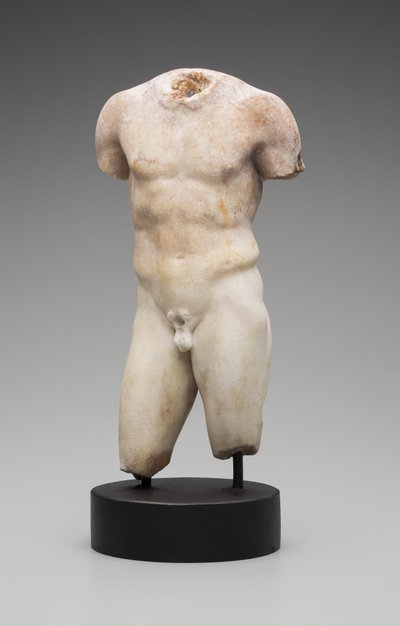 ヌードの男性トルソー（大理石 作： Roman