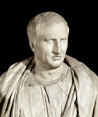 ローマの政治家キケロンの肖像（大理石彫刻、前50年頃 作： Roman
