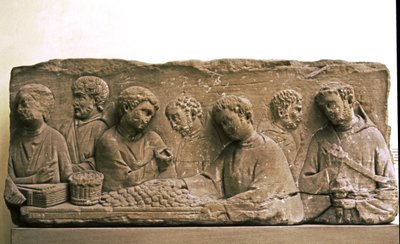 ローマの歴史：2世紀末、請負業者への入札に対する支払い（砂岩） 作： Roman