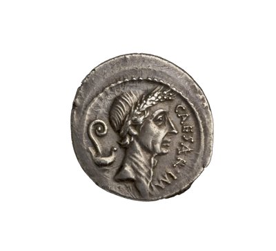 ローマのローマ共和党コイン、紀元前44年（銀） 作： Roman