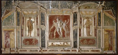 ローマのアート。ディオニュソス派。1世紀。ポンペイよりナポリ、ナチス考古学博物館 作： Roman