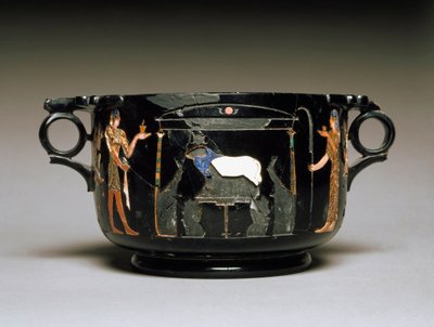 ローマ美術：エジプト風モチーフのカップ紀元1世紀 カステランマーレ・ディ・スタビア出土高さ12cm ナポリ国立考古学博物館蔵 作： Roman