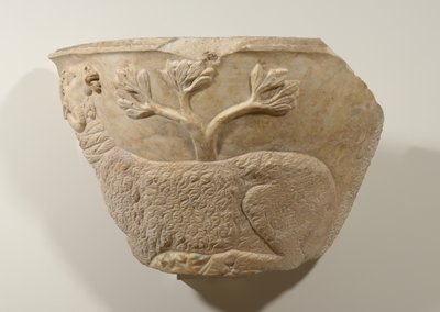 石棺の破片、3世紀（大理石） 作： Roman