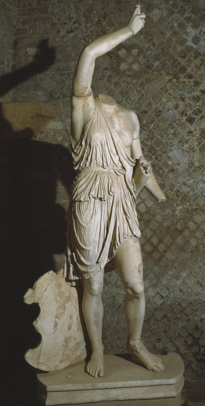 アマゾンの像、フィディアスのオリジナルのローマのコピー（大理石 作： Roman