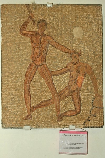 テセウスとミノタウロス、ジェイコブマグナスの家（モザイク） 作： Roman
