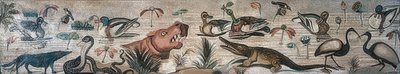 牧神の家（カサデルファウノ）のナイル川の動物、ポンペイ 作： Roman