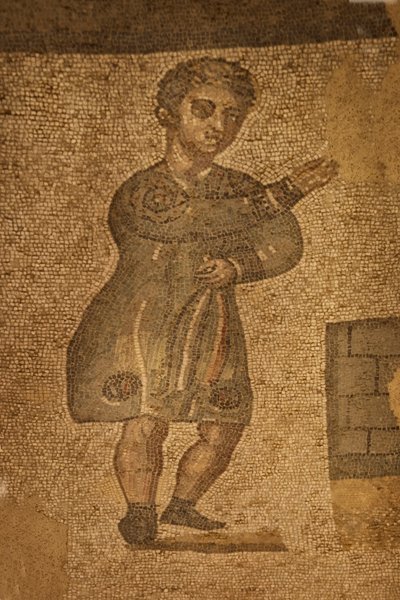 Two Apse Room、床のモザイク、Villa Romana del Casale、Piazza Armerina、シチリア、イタリア（写真） 作： Roman