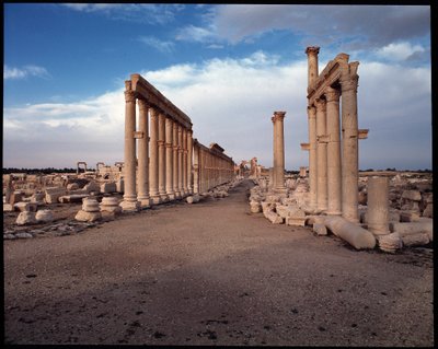 大列柱廊とモニュメンタル・アーチの眺め（紀元3世紀初頭） 写真撮影 作： Roman