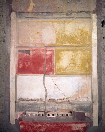 壁面装飾、ポンペイ、イタリア（フレスコ画 作： Roman