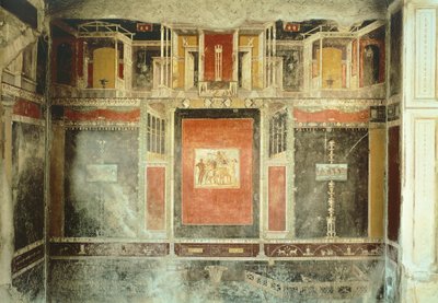 マルコ・ルクレツィオ・フロントの家のフレスコ画、ポンペイ、カンパニア、ローマ文明時代 作： Roman