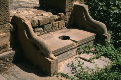 フォーラムのイルカArmest公衆トイレ。帝国時代（紀元前27年〜紀元前395年） 作： Roman Imperial Period