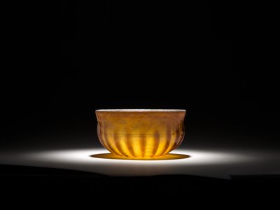 リブ付きガラスボウル、1世紀 作： Roman Imperial Period