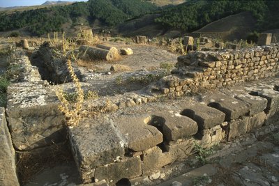 共同トイレ、高帝国時代（紀元前27年-395年）の眺め 作： Roman Imperial Period