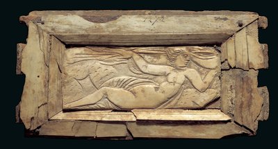 女性像入り額縁 エジプト 紀元後3世紀後半～4世紀前半 （骨付き 作： Roman Period Egyptian