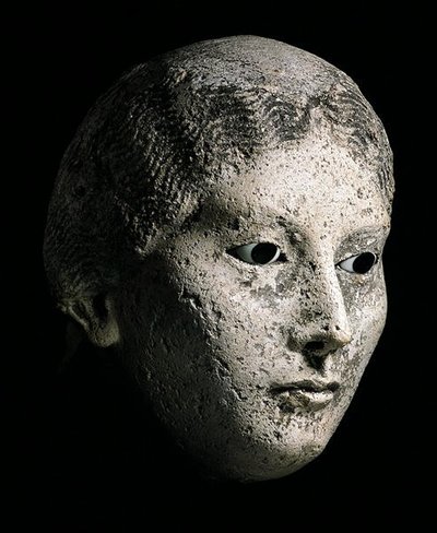 女性の頭部の模型 紀元後2～3世紀 石膏 （270971、270973～974も参照 作： Roman Period Egyptian