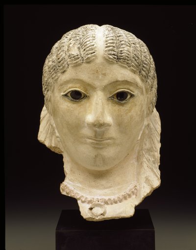 ミイラ肖像画、2世紀後半（カルトナージュ、ペンキ、ガラス、ブロンズ） 作： Roman Period Egyptian
