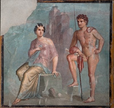 Io と Argus、H. 1 世紀。 広告。 作： Roman Pompeian wall painting.
